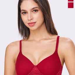 bodyline Pack of 2 Medium Coverage Lightly Padded Bra-picture-7