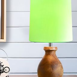 Decorcity Green Wood Traditional Bell Shaped Table Lamp-image-29