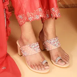 RUXBYPAYAL Embellished Block Sandals image 2