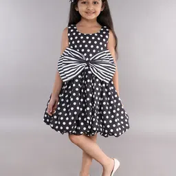 Pink Chick Polka Dot Striped Balloon Dress-image-65