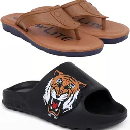 Pampy Angel Men Brown Flip Flops-50