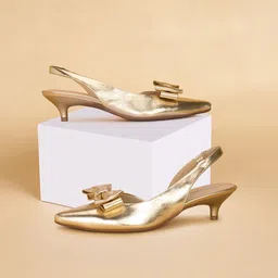 Forever Glam by Pantaloons PU Kitten Mules with Tassels-55