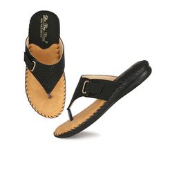 BIG BIRD FOOTWEAR Women Colourblocked T-Strap Flats-image-84
