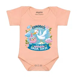 Arvesa Congrats Dada Dadi Printed Bodusuit-picture-1