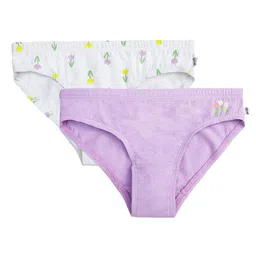 You Got Plan B Girls Printed Pack Of 2 Cotton Briefs UGLW-Tulip-8-10-image-54