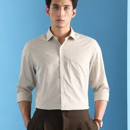 Arrow Velocity Classic Fit Checked Dobby Weave Formal Shirt-image-78