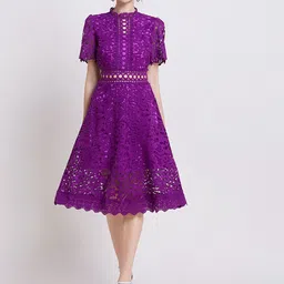 JC Collection Women Self Design Fit and Flare Dress-image-48