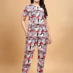 Moda Rapido Marvel Character Printed Trendy & Comfortable Night suit-picture-30