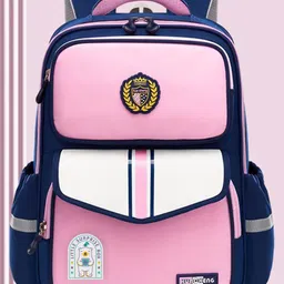 Little Surprise Box LLP Navy & Pink LSB Monogram kids School Backpack,-image-37