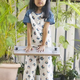 EARTHY TWEENS Unisex Kids Printed T-shirt with Pyjamas-picture-31