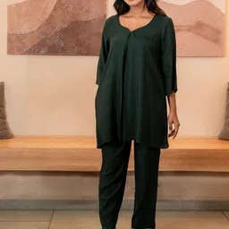 Moda Rapido Sweetheart Neck Tunic With Trouser-picture-26
