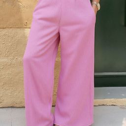 DressBerry Women Solid Loose Fit High-Rise Casual Wide Leg Trousers-picture-48