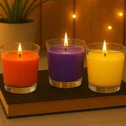 POOKIEMOON Multicoloured 3 Pieces Jar Candles-picture-4