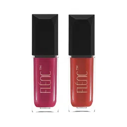 FLENC 2Pc Cryla Smudge-Proof Velvet Matte Liquid Lipstick- 5 ml Each -Kuala Lumpur- Sydney-58