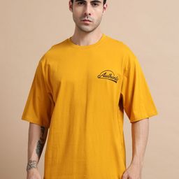 MORSE CODE Typography Printed Drop-Shoulder Sleeves Pure Cotton Oversized T-shirt-65