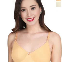 Liigne Women Pack of 2 Solid Full Coverage Non Padded Non-Wired Everyday Bra-image-83
