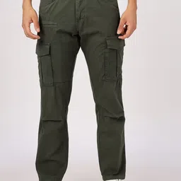 NEVER NEUD Men Dyed Bulky Relaxed Fit Cargo for Men, Cotton, Elastic Waist with Drawstring-92