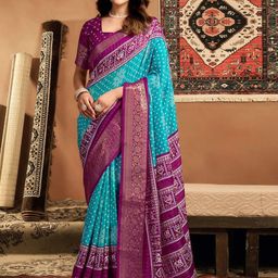 DIVASTRI Woven Design Saree With Blouse Piece-image-36