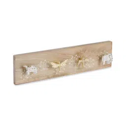 Fabindia Brown Wooded Casted 4 Animal Peg Wall Hook image 4