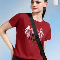 Metronaut Women 2 Printed Bio Finish Applique T-shirt-picture-4