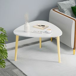 Kuber Industries White Wooden Bedside Table-image-77