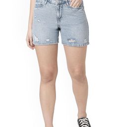 Kraus Jeans Women Slim Fit High-Rise Denim Shorts-picture-46
