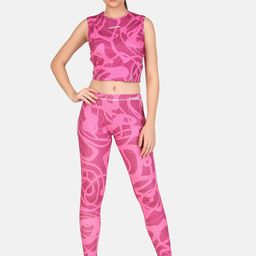 BENZOS Printed Round Neck Sleeveless Tracksuit-image-70