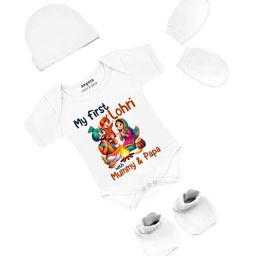 Arvesa Infants My First Lohri Printed Bodysuit with Cap Booties Mitten-picture-53