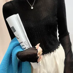 HERE&NOW Women Round Neck Extended Sleeves Top-picture-56
