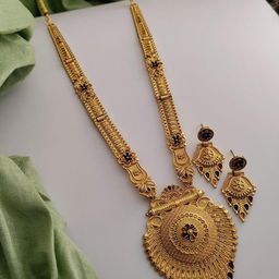 niva fashion Gold-Plated Brass Necklace & Earrings-image-54