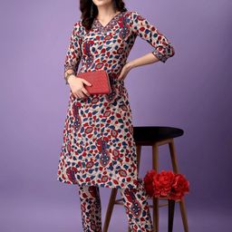 Dhibha Women Beige Cotton Blend Clothing Set-picture-25