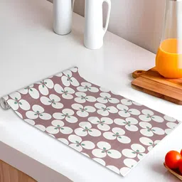 Dakshya Industries Brown & White Printed Shelf Liner Organiser-40