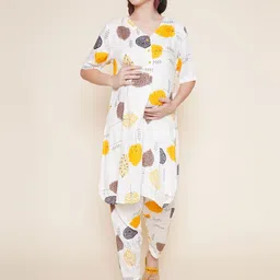 Mine4Nine Women Floral Printed Regular Kurta with Harem Pants-picture-54