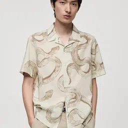 MANGO MAN Animal Printed Casual Shirt-image-31