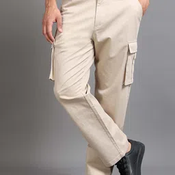Italian Colony Men Relaxed Cargos Trousers-image-91