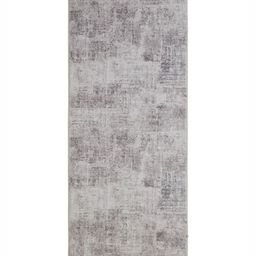 OBSESSIONS Grey & Violet Abstract Rectangular Antistatic Non Slip Bedside Floor Runner image 5