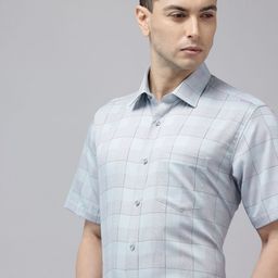 Van Heusen Custom Fit Checked Pure Cotton Formal Shirt-picture-30