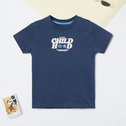 max Boys Typography Printed Round Neck Pure Cotton T-shirt-image-65