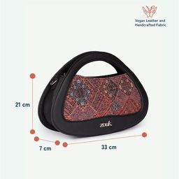 ZOUK Women Abstract Half Moon Handheld Bag image 2