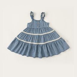 LULU & SKY Girls Shoulder Straps Fit & Flare Dress-image-4