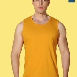 WOOSTRO 2-Pcs Odour-Free Combed Cotton Innerwear Vests VWS26(PLAIN PEACOCK)(PLAIN MUSTARD)-image-74
