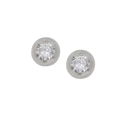 Maasha Set Of 3 Cubic Zirconia Stone Studded Hoop & Stud Earrings image 4