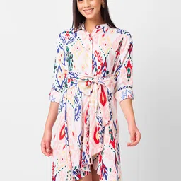 IZEL Women Ethnic Motifs Printed Fit & Flare Dress-picture-14