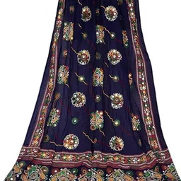 PK HUB Ethnic Motifs Embroidered Dupatta with Mirror Work image 2