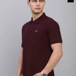 LUX PARKER Men Pack of 2 Solid Polo Collar Cotton T-shirts-image-37