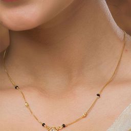 SHWENIT JEWELS Gold-Plated Kundan Stone Studded and Beaded Mangalsutra-image-51
