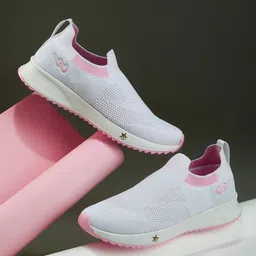 Campus Women Woven Design PU Slip-On Sneakers-image-86