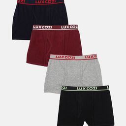 Lux Cozi Boys Pack Of 4 Cotton Short Trunks BIGSHT_BOYS_SL_PLAIN_OE_AST_4PC-image-36