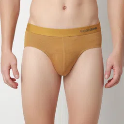 UnderJeans by Spykar Mid-Rise Ultrasoft Basic Briefs UJNPBS043KHAKI-picture-33