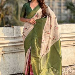 all about you Woven Design Zari Silk Cotton Bomkai silk Saree-image-38